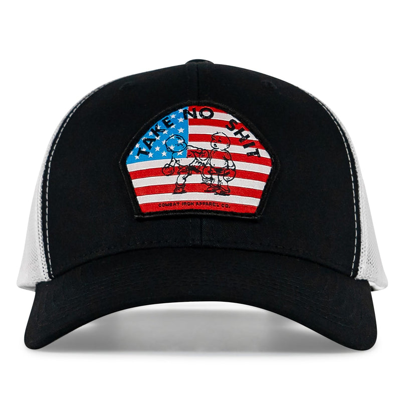 Load image into Gallery viewer, Take No Shit American Flag Patch SnapBack
