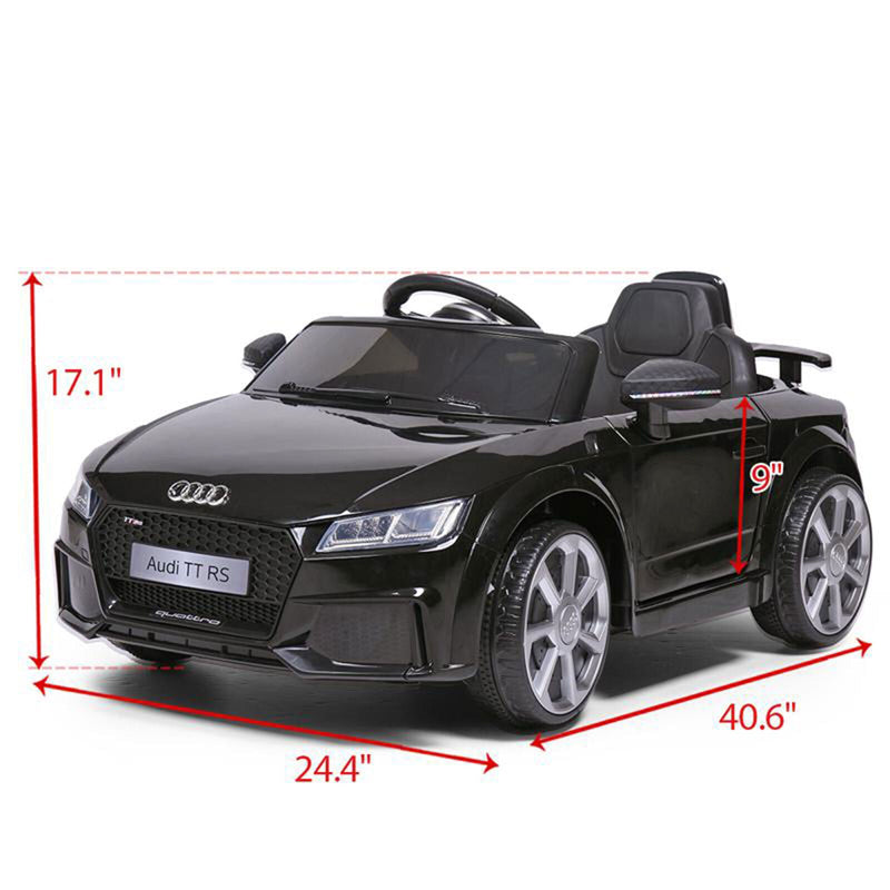 Load image into Gallery viewer, TOBBI 12V Audi TT RS Electric Ride On Car for Kids in Sleek Black Design
