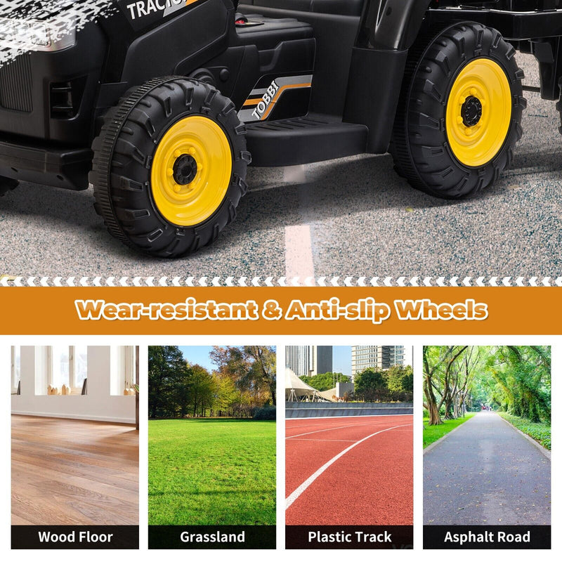 Load image into Gallery viewer, 12V Battery-Powered Ride-On Tractor Toy with Trailer and 35W Dual Motor
