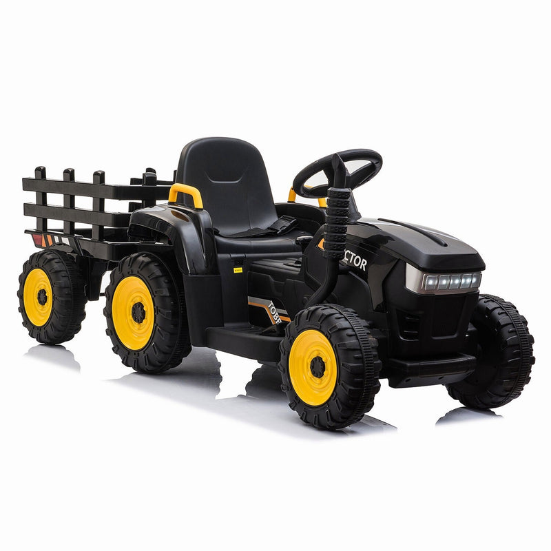 Load image into Gallery viewer, 12V Battery-Powered Ride-On Tractor Toy with Trailer and 35W Dual Motor

