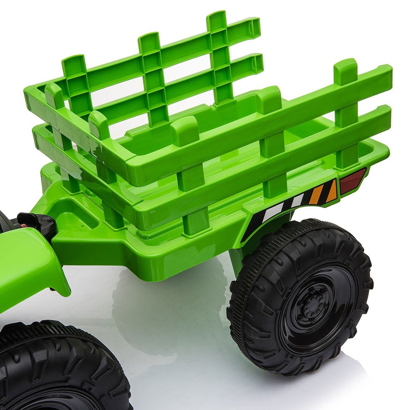 Load image into Gallery viewer, TOBBI 12V Battery-Powered Toy Tractor with Trailer for Kids - Electric Ride-On Vehicle

