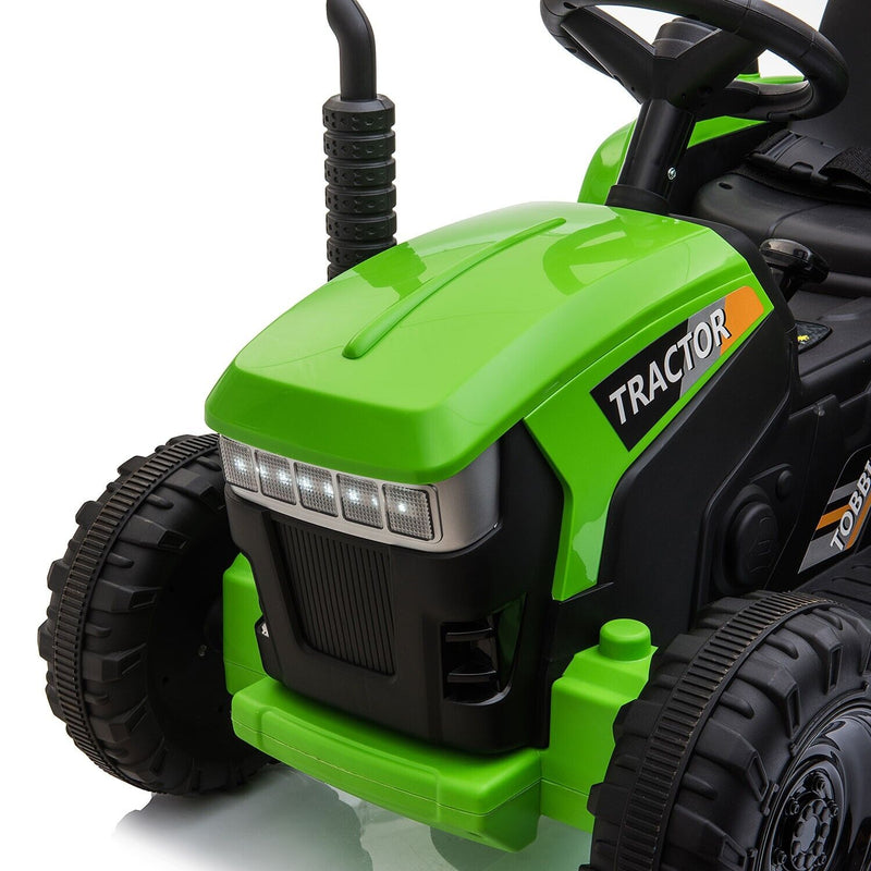 Load image into Gallery viewer, TOBBI 12V Battery-Powered Toy Tractor with Trailer for Kids&#39; Electric Ride-On Fun

