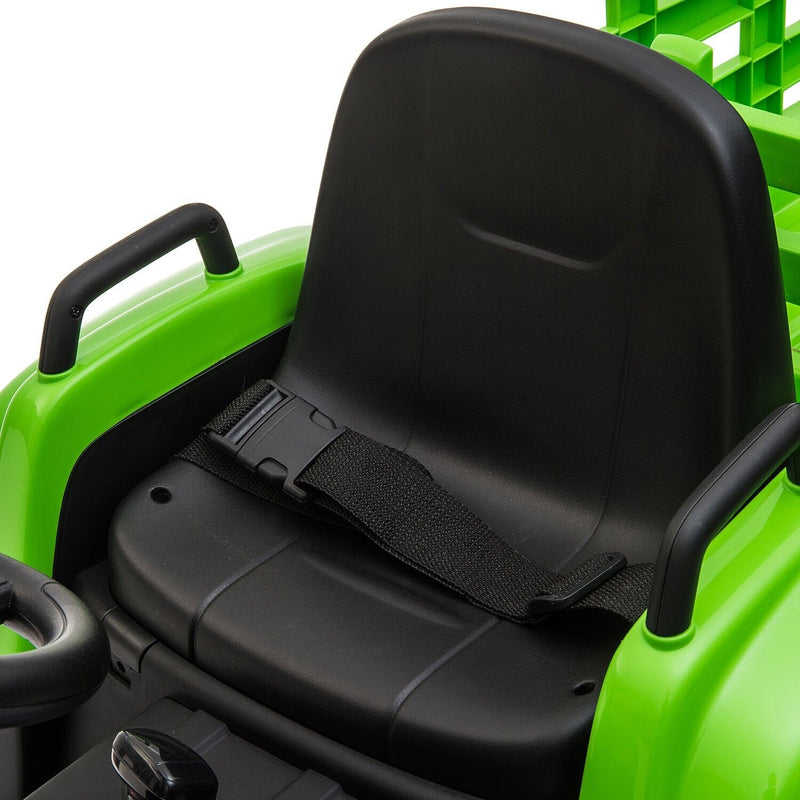 Load image into Gallery viewer, TOBBI 12V Battery-Powered Tractor Ride-On with Trailer for Kids - Electric Vehicle Fun!

