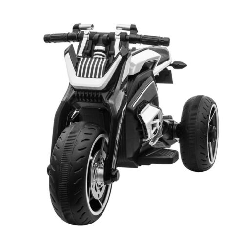 TOBBI 12V Electric 3-Wheeled Ride On Motorcycle for Kids 3 and Up - Black