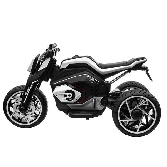 TOBBI 12V Electric 3-Wheeled Ride On Motorcycle for Kids 3 and Up - Black