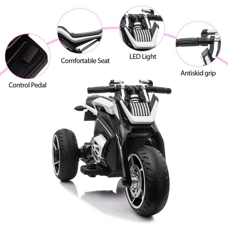 Load image into Gallery viewer, TOBBI 12V Electric 3-Wheeled Ride On Motorcycle for Kids 3 and Up - Black
