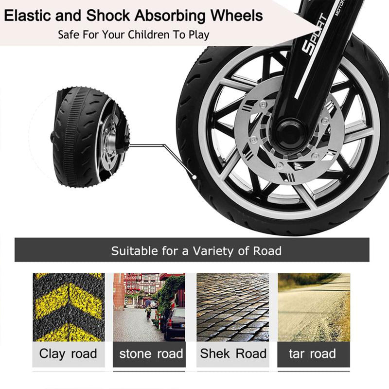 Load image into Gallery viewer, TOBBI 12V Electric 3-Wheeled Ride On Motorcycle for Kids 3 and Up - Black
