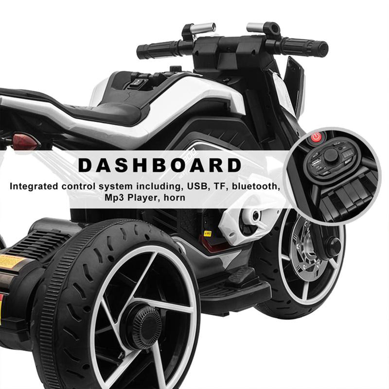 Load image into Gallery viewer, TOBBI 12V Electric 3-Wheeled Ride On Motorcycle for Kids 3 and Up - Black
