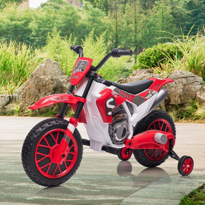Load image into Gallery viewer, TOBBI 12V Electric Dirt Bike for Kids with Training Wheels - Realistic Motorbike Experience
