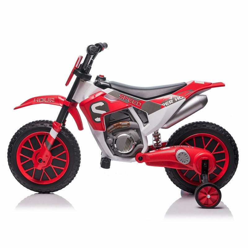 Load image into Gallery viewer, TOBBI 12V Electric Dirt Bike for Kids with Training Wheels - Realistic Motorbike Experience
