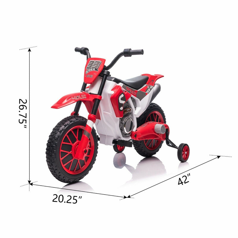 Load image into Gallery viewer, TOBBI 12V Electric Dirt Bike for Kids with Training Wheels - Realistic Motorbike Experience
