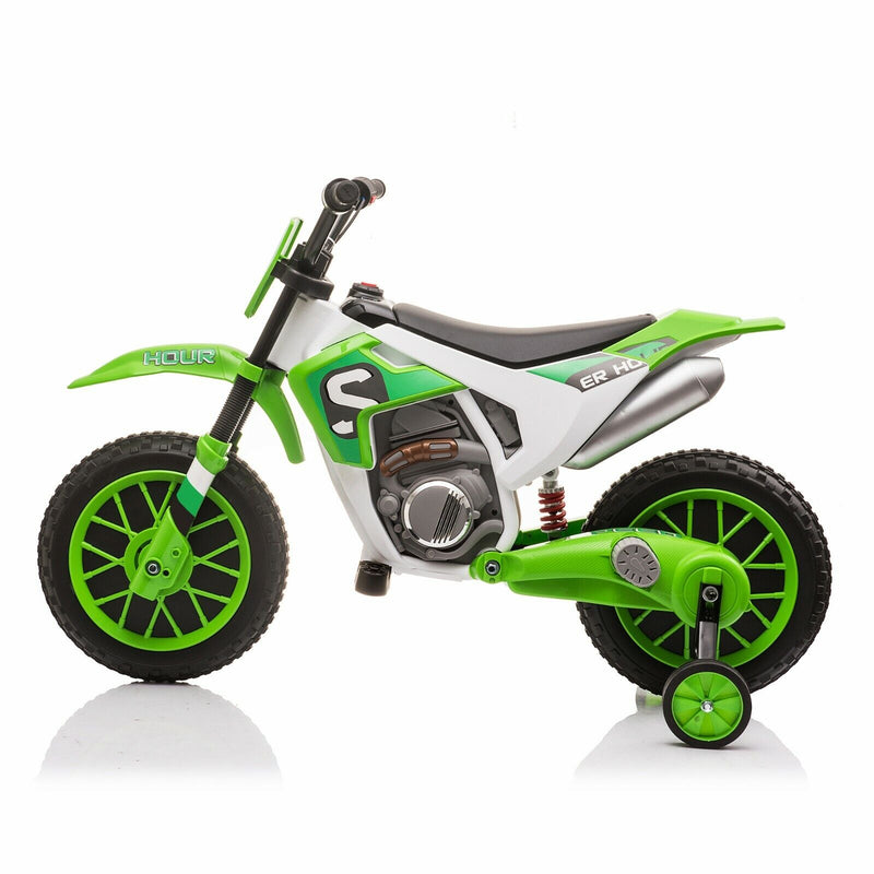 Load image into Gallery viewer, TOBBI 12V Electric Dirt Bike for Kids with Training Wheels - Realistic Motorbike Experience
