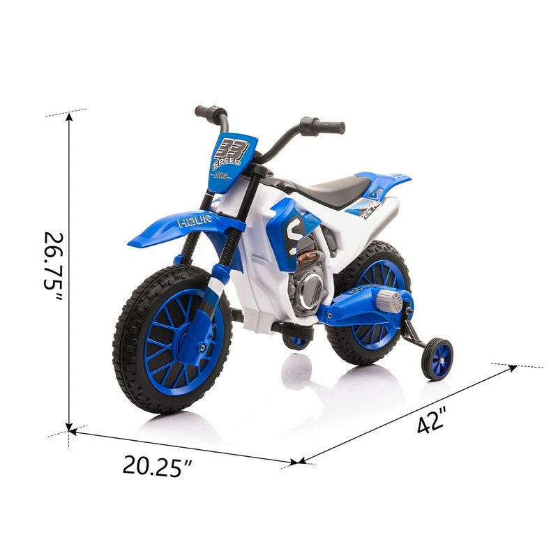 Load image into Gallery viewer, Electric Dirt Bike for Kids with Training Wheels - 12V Off-Road Ride-On Toy
