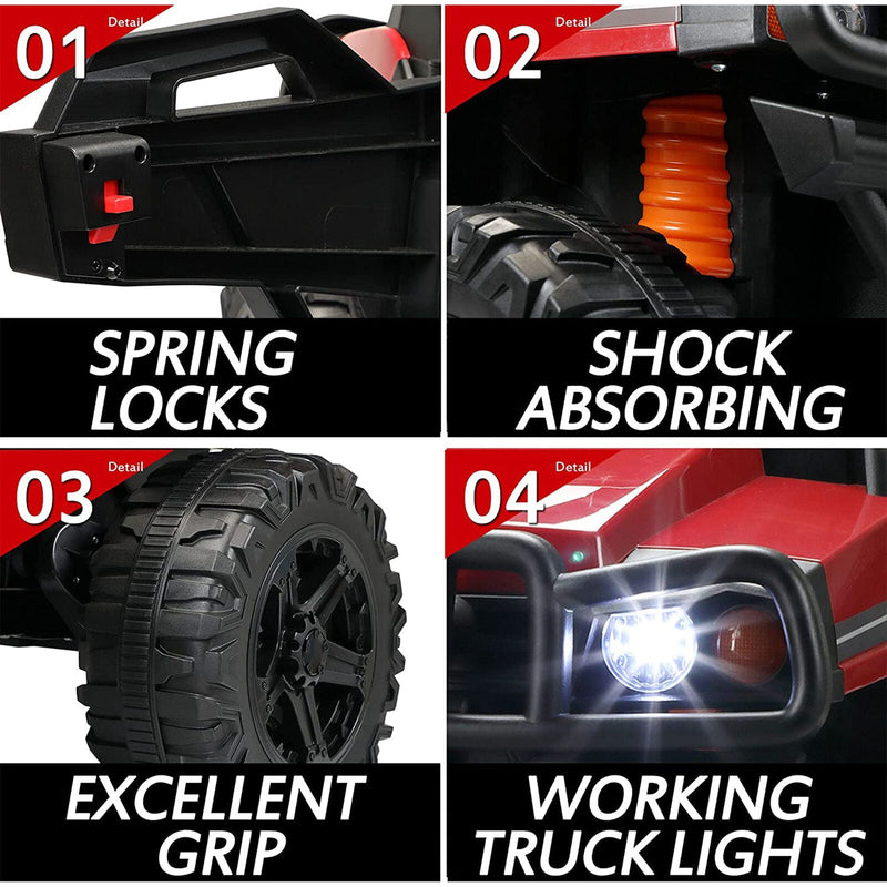 Load image into Gallery viewer, TOBBI 12V Electric Farm Truck Ride On with Trailer - Red
