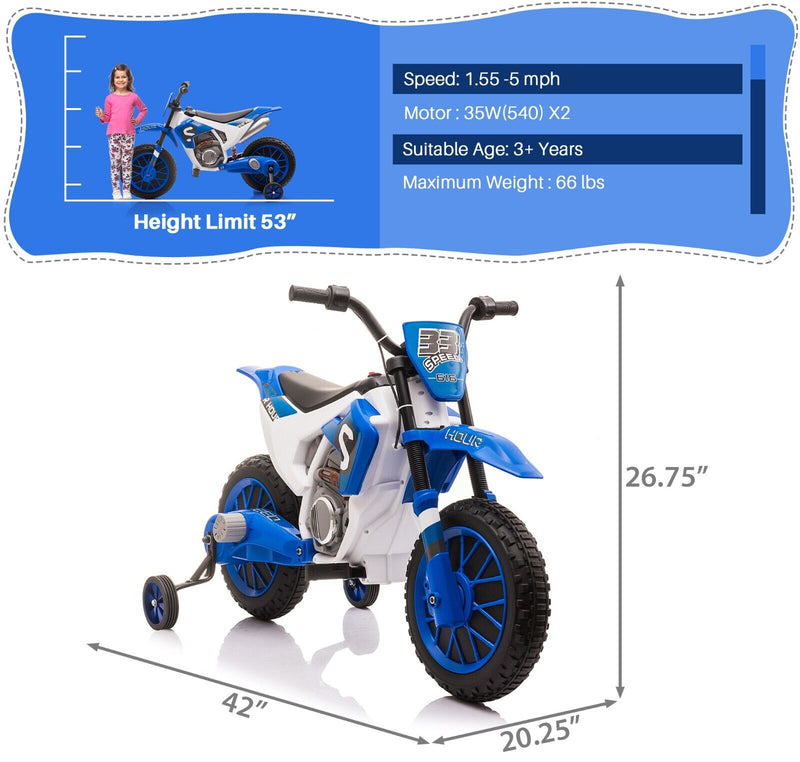 Load image into Gallery viewer, TOBBI 12V Electric Kids Dirt Bike - Off-road Motorbike for Endless Fun!
