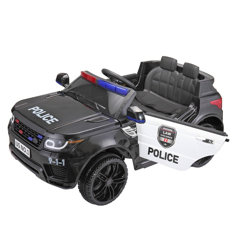 Load image into Gallery viewer, TOBBI 12V Electric Kids Police Car with Remote Control and Real Megaphone
