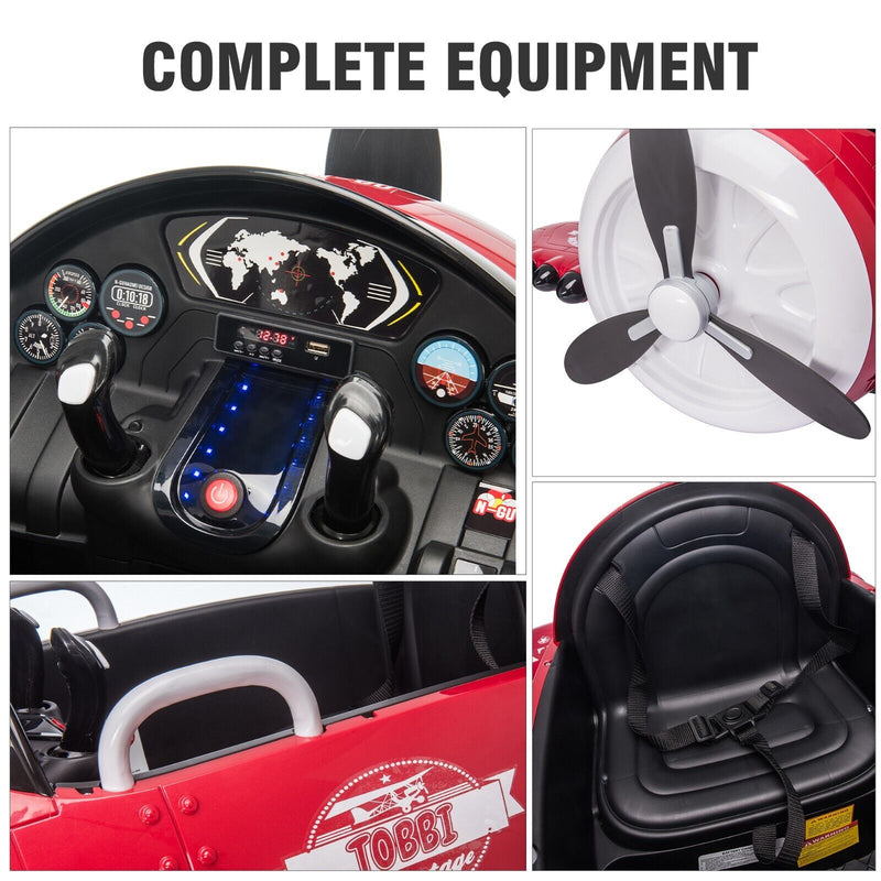 Load image into Gallery viewer, 12V Electric Kids Ride-On Airplane Car with Joystick Control for Ages 3-6
