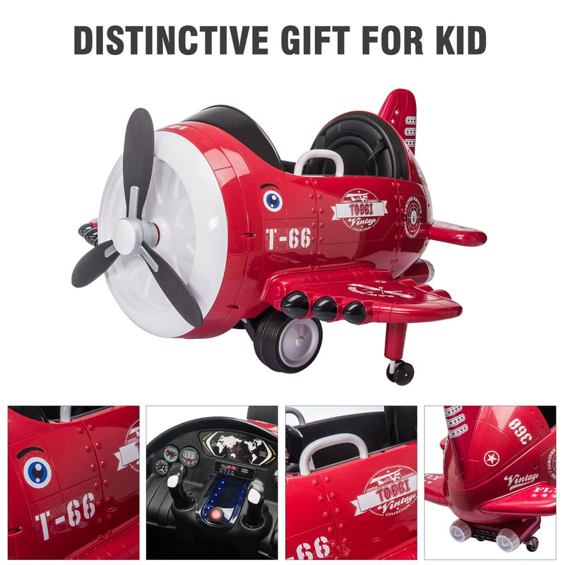 Load image into Gallery viewer, 12V Electric Kids Ride-On Airplane Car with Joystick Control for Ages 3-6
