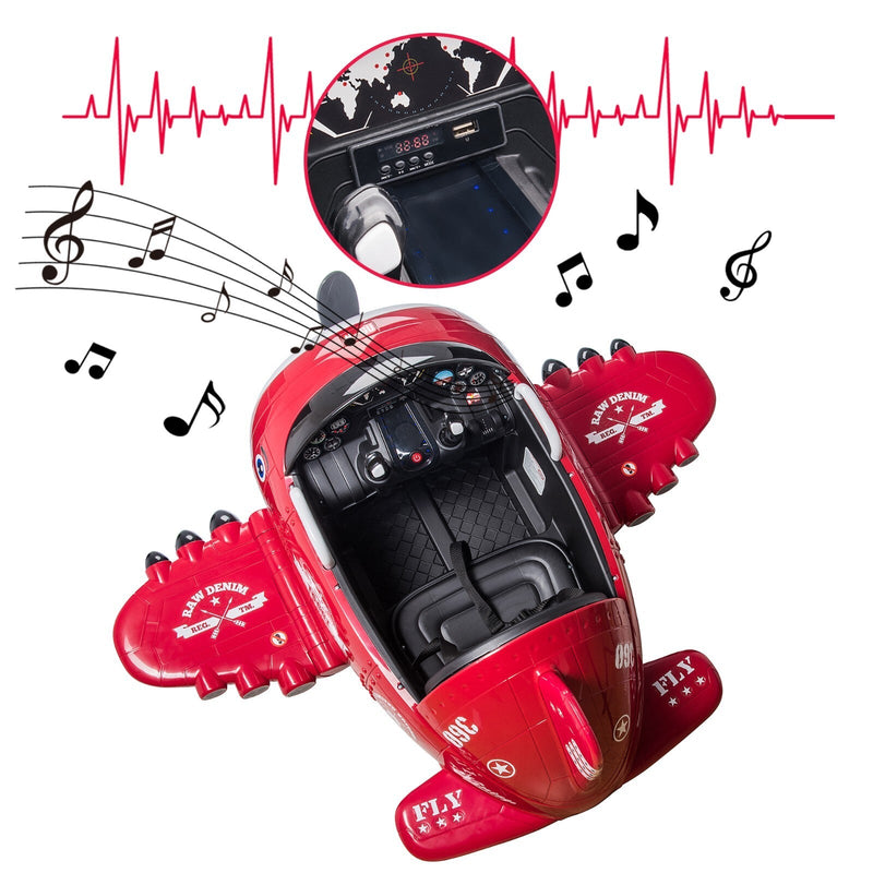 Load image into Gallery viewer, 12V Electric Kids Ride-On Airplane Car with Joystick Control for Ages 3-6
