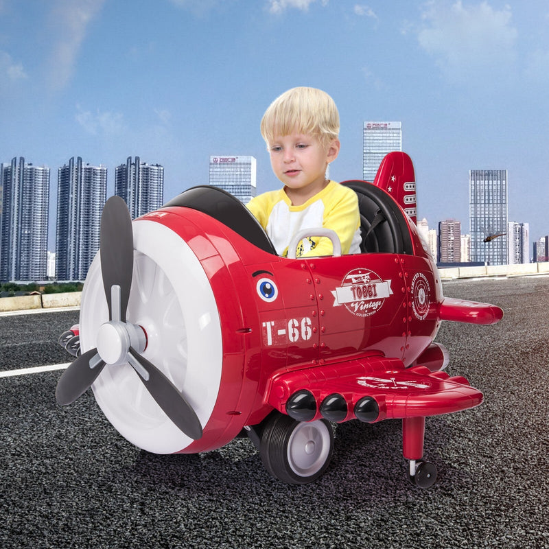 Load image into Gallery viewer, 12V Electric Kids Ride-On Airplane Car with Joystick Control for Ages 3-6
