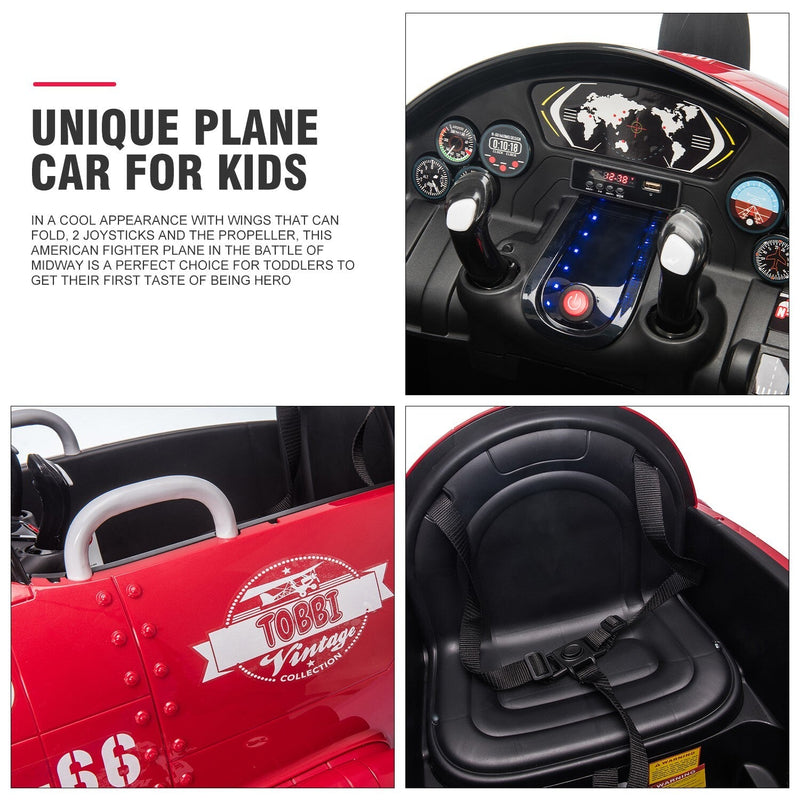 Load image into Gallery viewer, 12V Electric Kids Ride-On Airplane Car with Joystick Control for Ages 3-6

