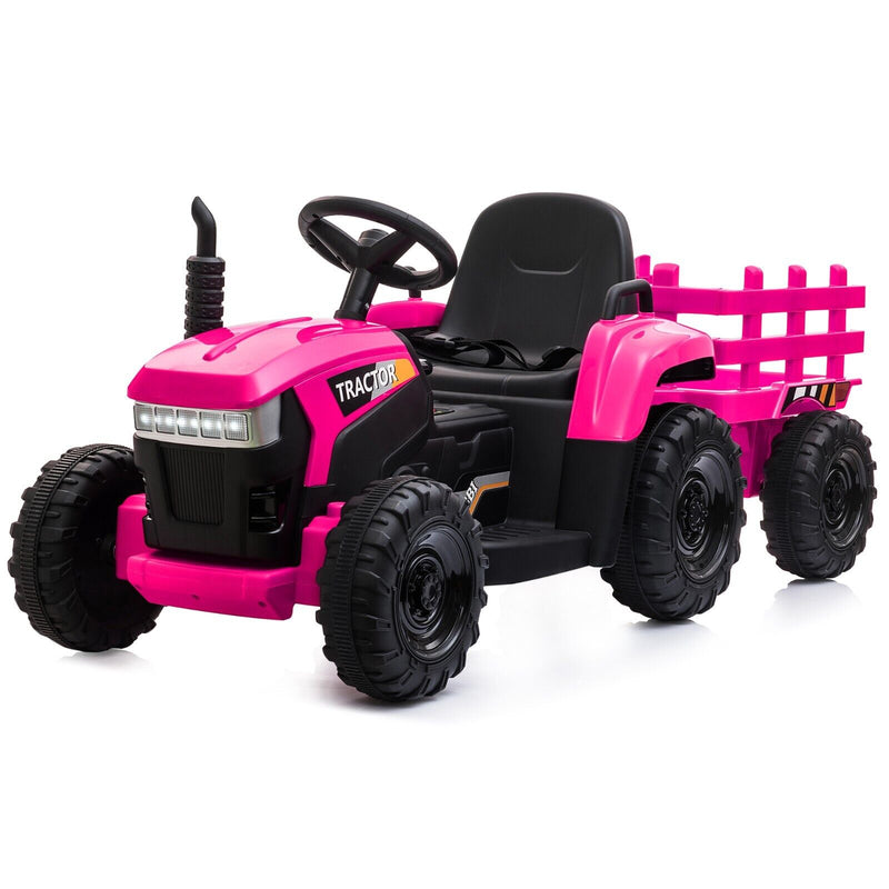 Load image into Gallery viewer, TOBBI 12V Electric Kids Tractor with Trailer and Dual Motors
