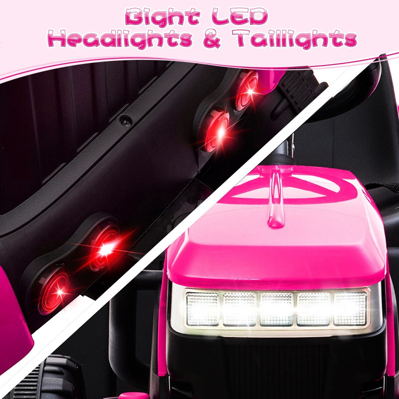 Load image into Gallery viewer, TOBBI 12V Electric Kids Tractor with Trailer and Dual Motors
