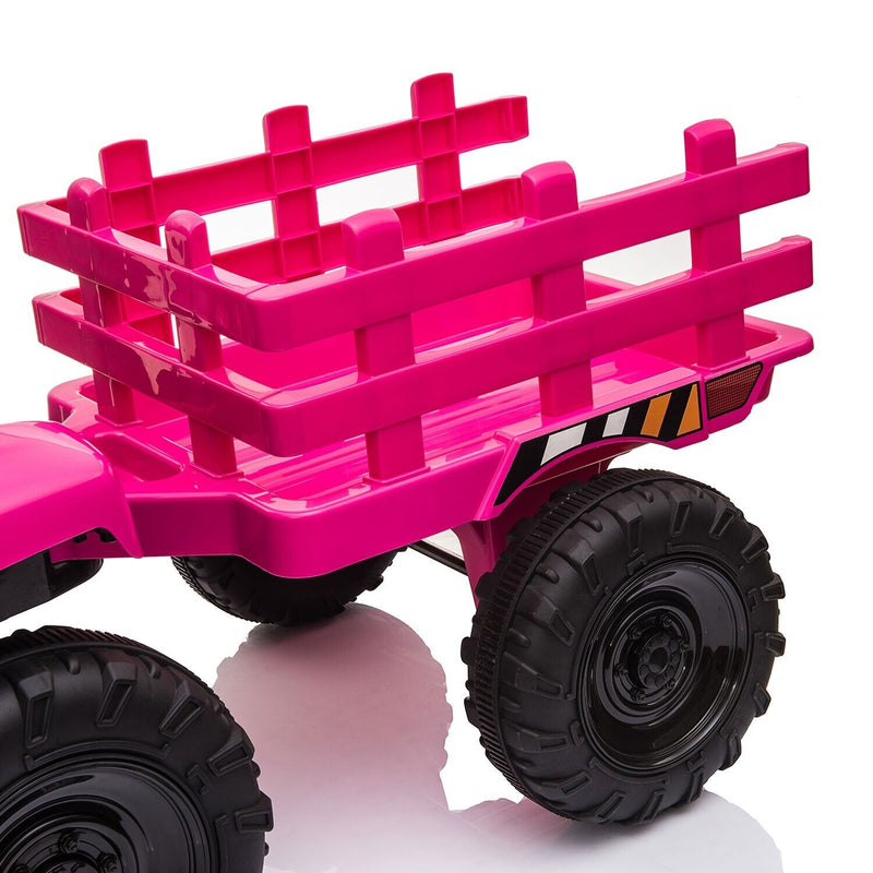 Load image into Gallery viewer, TOBBI 12V Electric Kids Tractor with Trailer - Battery Powered Ride-On Toy for Children
