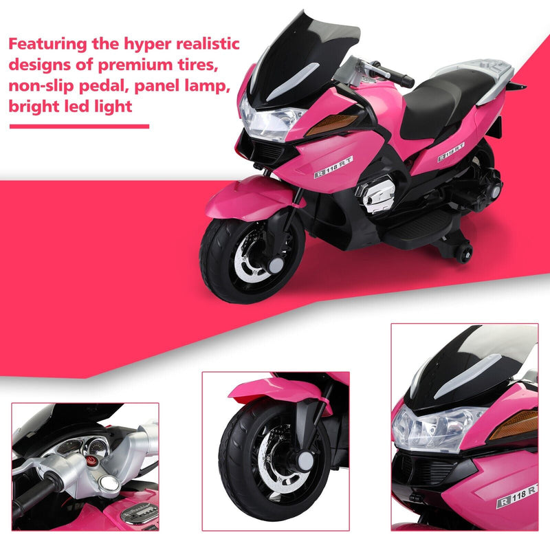 Load image into Gallery viewer, TOBBI 12V Electric Motorcycle for Kids with Training Wheels - Battery Powered Ride-On Toy
