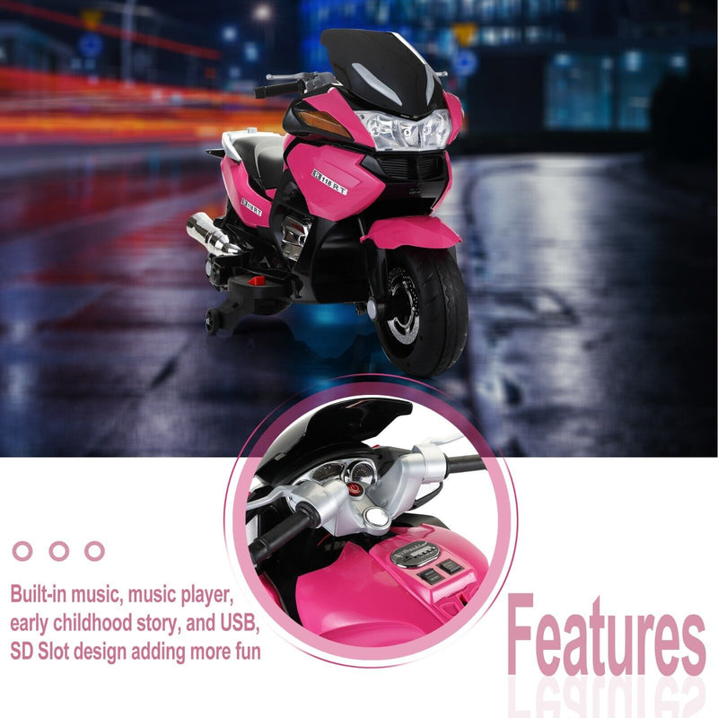 Load image into Gallery viewer, TOBBI 12V Electric Motorcycle for Kids with Training Wheels - Battery Powered Ride-On Toy
