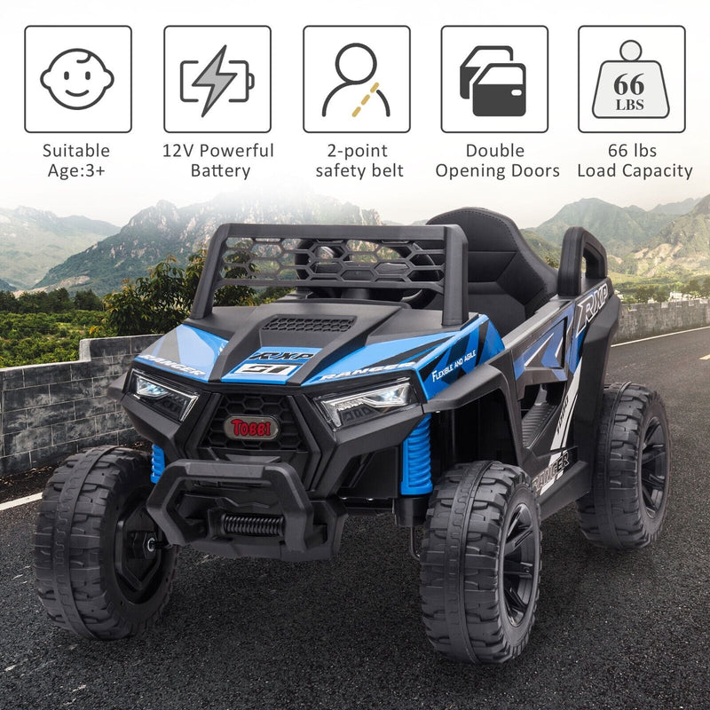 Load image into Gallery viewer, TOBBI 12V Electric Off-Road UTV for Kids - Battery Powered Ride-On Buggy
