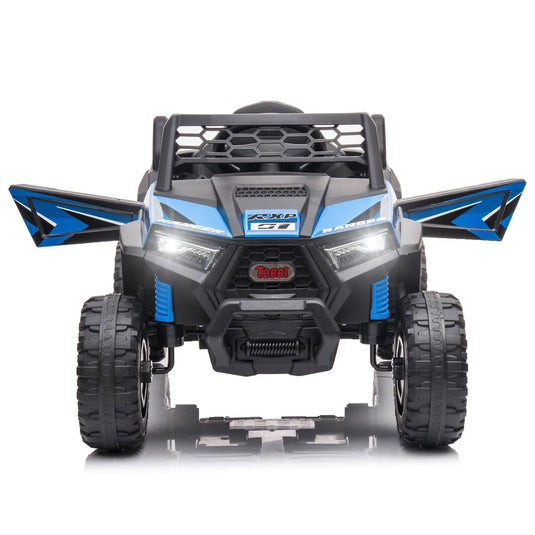 TOBBI 12V Electric Off-Road UTV Truck for Kids with Headlights, Music, and Horn
