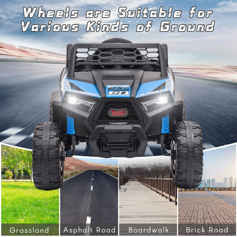 Load image into Gallery viewer, TOBBI 12V Electric Off-Road UTV Truck for Kids with Headlights, Music, and Horn
