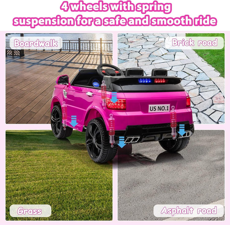 Load image into Gallery viewer, 12V Battery-Powered Electric Police SUV Toy Car with Remote Control
