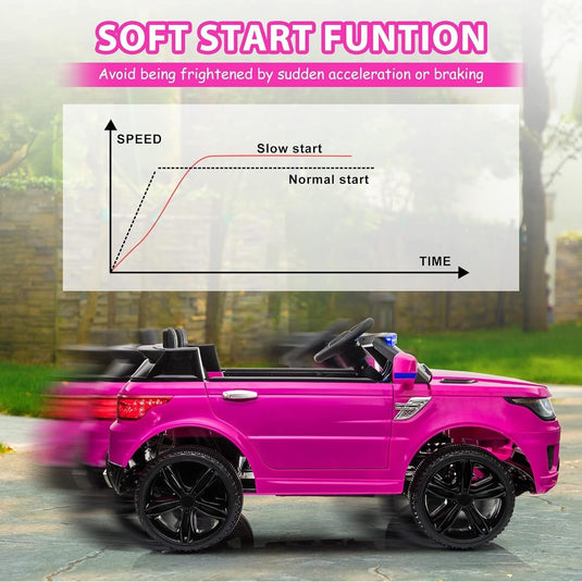 12V Battery-Powered Electric Police SUV Toy Car with Remote Control