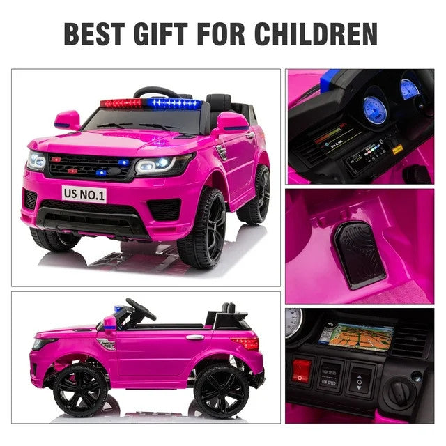 Load image into Gallery viewer, 12V Battery-Powered Electric Police SUV Toy Car with Remote Control
