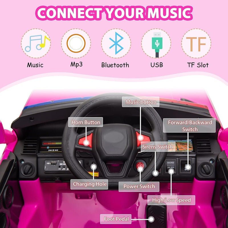 Load image into Gallery viewer, 12V Battery-Powered Electric Police SUV Toy Car with Remote Control
