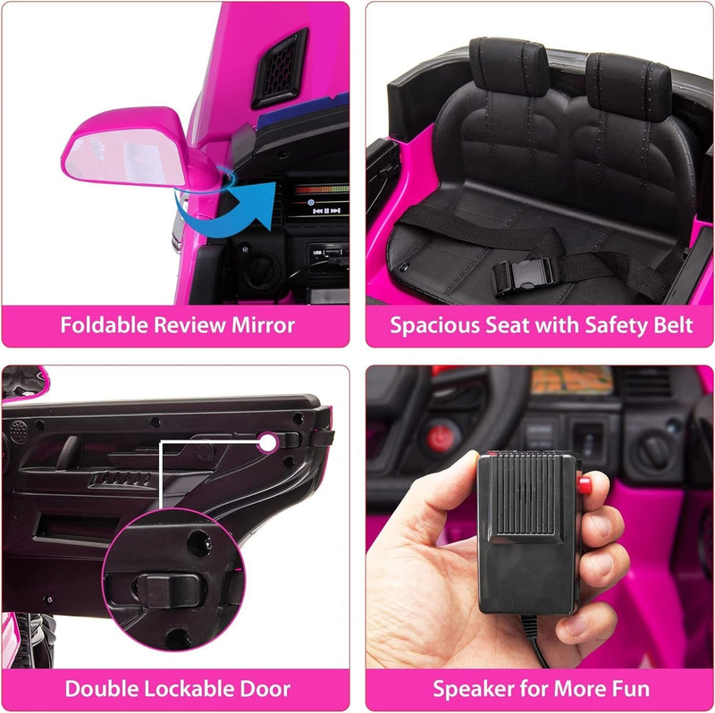 Load image into Gallery viewer, 12V Battery-Powered Electric Police SUV Toy Car with Remote Control
