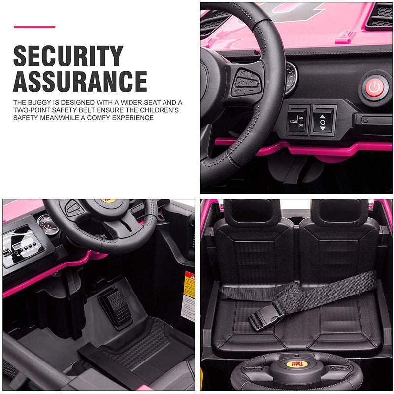 Load image into Gallery viewer, TOBBI 12V Electric Remote Control Kids Ride On Truck in Rose Red
