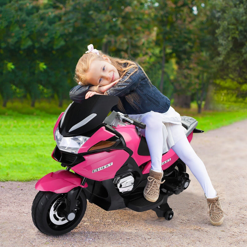 Load image into Gallery viewer, TOBBI 12V Electric Ride-On Motorcycle for Kids with Training Wheels
