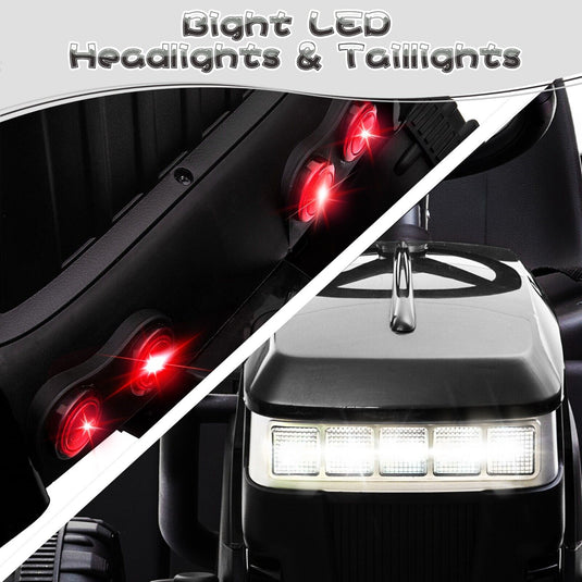 TOBBI 12V Electric Tractor Ride-On Car with Trailer for Kids - Battery Powered Toy Vehicle