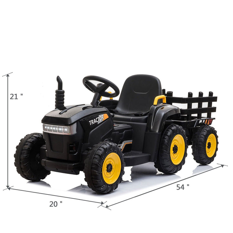 Load image into Gallery viewer, TOBBI 12V Electric Tractor Ride-On Toy Car with Trailer for Kids
