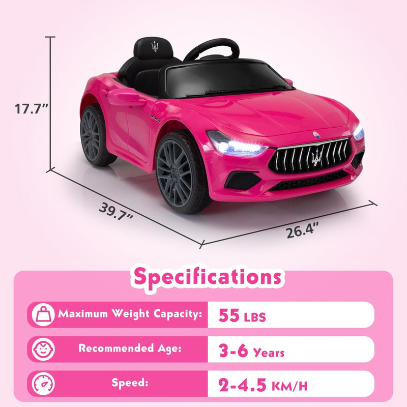 Load image into Gallery viewer, 12V Electric Ride-On Car for Kids Licensed Maserati Ghibli with Remote Control
