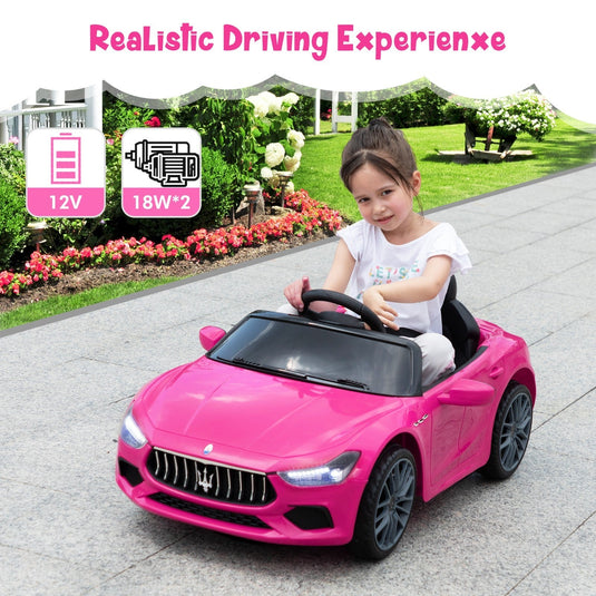 12V Electric Ride-On Car for Kids Licensed Maserati Ghibli with Remote Control