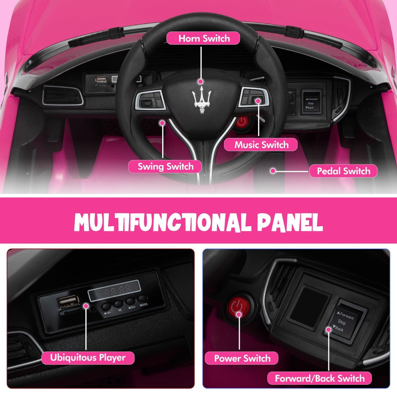 Load image into Gallery viewer, 12V Electric Ride-On Car for Kids Licensed Maserati Ghibli with Remote Control
