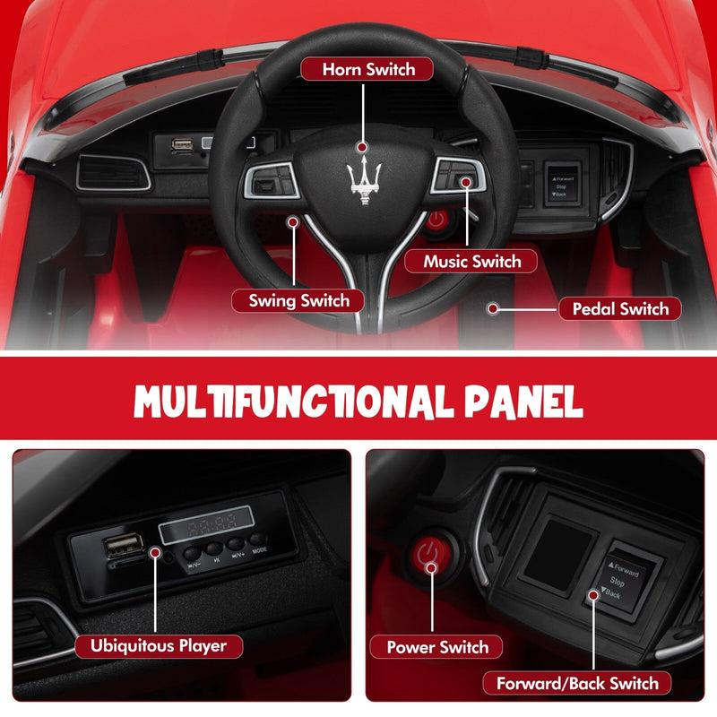 Load image into Gallery viewer, 12V Licensed Maserati Ghibli Electric Ride-On Car Toy for Kids Boys and Girls
