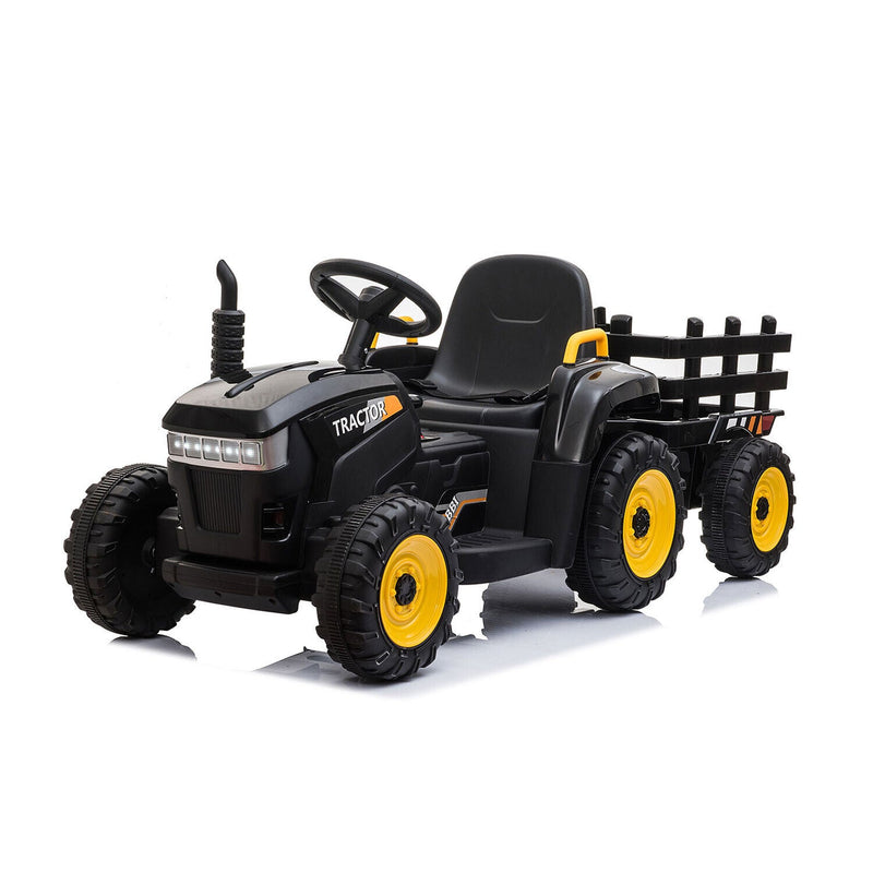 Load image into Gallery viewer, TOBBI 12V Kids Battery-Powered Ride On Tractor Toy in Black (Open Box)
