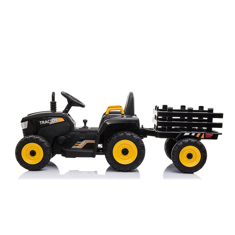 Load image into Gallery viewer, TOBBI 12V Kids Battery-Powered Ride On Tractor Toy in Black (Open Box)
