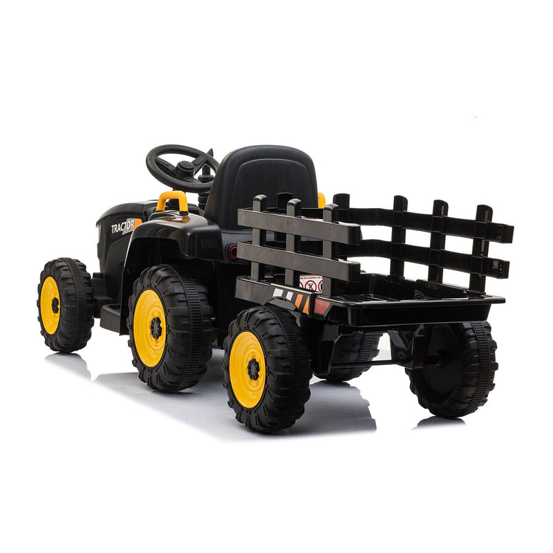 Load image into Gallery viewer, TOBBI 12V Kids Battery-Powered Ride On Tractor Toy in Black (Open Box)

