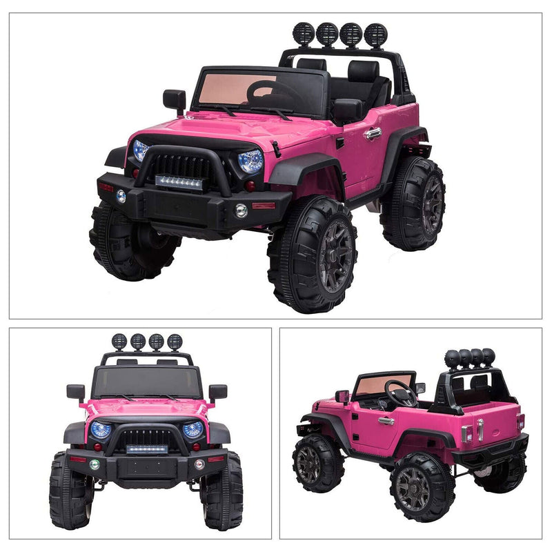Load image into Gallery viewer, TOBBI 12V Kids Electric 2 Speed Jeep Wrangler Ride On Toy - Pink
